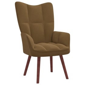 Sillón de relax de terciopelo marrón de vidaXL, Sillones - Ref: Foro24-328059, Precio: 119,60 €, Descuento: %