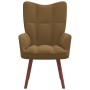 Sillón de relax de terciopelo marrón de vidaXL, Sillones - Ref: Foro24-328059, Precio: 119,60 €, Descuento: %