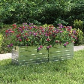 Arriate de acero galvanizado plateado 160x40x45 cm de vidaXL, Maceteros y jardineras - Ref: Foro24-316895, Precio: 43,52 €, D...