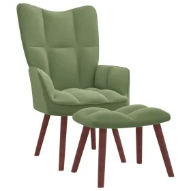 Entspannungssessel mit hellgrünem Samthocker von vidaXL, Sessel - Ref: Foro24-328065, Preis: 125,59 €, Rabatt: %