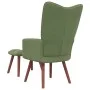 Relaxation armchair with light green velvet stool by vidaXL, Armchairs - Ref: Foro24-328065, Price: 125,59 €, Discount: %