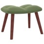Sillón de relax con taburete de terciopelo verde claro de vidaXL, Sillones - Ref: Foro24-328065, Precio: 128,90 €, Descuento: %