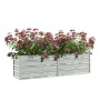 Arriate de acero galvanizado plateado 160x40x45 cm de vidaXL, Maceteros y jardineras - Ref: Foro24-316895, Precio: 43,52 €, D...