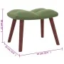 Relaxation armchair with light green velvet stool by vidaXL, Armchairs - Ref: Foro24-328065, Price: 125,59 €, Discount: %