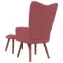 Sillón de relax con taburete terciopelo rosa de vidaXL, Sillones - Ref: Foro24-328066, Precio: 164,64 €, Descuento: %