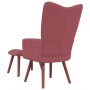Sillón de relax con taburete terciopelo rosa de vidaXL, Sillones - Ref: Foro24-328066, Precio: 153,51 €, Descuento: %