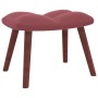 Sillón de relax con taburete terciopelo rosa de vidaXL, Sillones - Ref: Foro24-328066, Precio: 153,51 €, Descuento: %