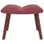 Sillón de relax con taburete terciopelo rosa de vidaXL, Sillones - Ref: Foro24-328066, Precio: 164,64 €, Descuento: %