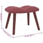 Sillón de relax con taburete terciopelo rosa de vidaXL, Sillones - Ref: Foro24-328066, Precio: 164,64 €, Descuento: %