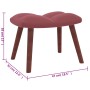 Sillón de relax con taburete terciopelo rosa de vidaXL, Sillones - Ref: Foro24-328066, Precio: 153,51 €, Descuento: %