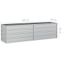 Arriate de acero galvanizado plateado 160x40x45 cm de vidaXL, Maceteros y jardineras - Ref: Foro24-316895, Precio: 43,52 €, D...