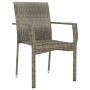 Sillas de jardín con cojines 4 unidades ratán sintético gris de vidaXL, Sillas de jardín - Ref: Foro24-319884, Precio: 231,35...