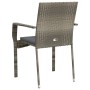 Sillas de jardín con cojines 4 unidades ratán sintético gris de vidaXL, Sillas de jardín - Ref: Foro24-319884, Precio: 231,35...
