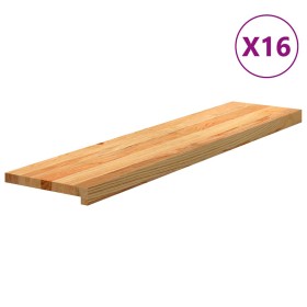 Peldaños de escalera 16 uds madera maciza roble marrón claro en Hogar | Comprar online en Foru.es