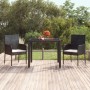 Sillas de jardín con cojines 2 unidades ratán sintético negro de vidaXL, Sillas de jardín - Ref: Foro24-319885, Precio: 93,50...