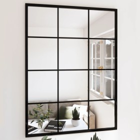 Espejo de pared metal negro 80x60 cm de vidaXL, Espejos - Ref: Foro24-342207, Precio: 74,12 €, Descuento: %
