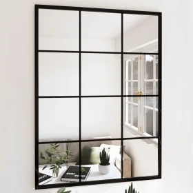 Schwarzer Metallwandspiegel 80x60 cm von vidaXL, Spiegel - Ref: Foro24-342207, Preis: 82,11 €, Rabatt: %
