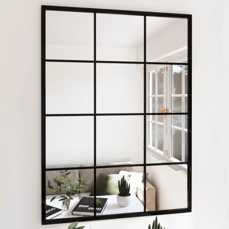 Espejo de pared metal negro 80x60 cm de vidaXL, Espejos - Ref: Foro24-342207, Precio: 74,12 €, Descuento: %