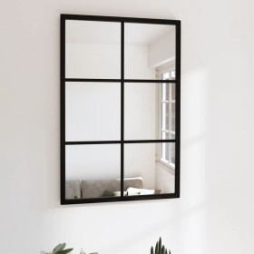 Espejo de pared metal negro 60x40 cm de vidaXL, Espejos - Ref: Foro24-342205, Precio: 50,05 €, Descuento: %