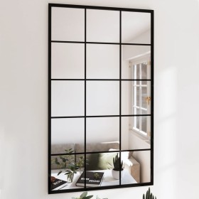 Espejo de pared metal negro 100x60 cm de vidaXL, Espejos - Ref: Foro24-342209, Precio: 82,69 €, Descuento: %