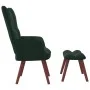 Relaxation armchair with dark green velvet stool by vidaXL, Armchairs - Ref: Foro24-328064, Price: 136,69 €, Discount: %