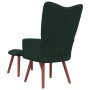 Sillón de relax con taburete terciopelo verde oscuro de vidaXL, Sillones - Ref: Foro24-328064, Precio: 134,16 €, Descuento: %