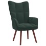 Sillón de relax con taburete terciopelo verde oscuro de vidaXL, Sillones - Ref: Foro24-328064, Precio: 134,16 €, Descuento: %