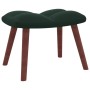Sillón de relax con taburete terciopelo verde oscuro de vidaXL, Sillones - Ref: Foro24-328064, Precio: 134,16 €, Descuento: %