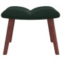 Sillón de relax con taburete terciopelo verde oscuro de vidaXL, Sillones - Ref: Foro24-328064, Precio: 134,16 €, Descuento: %