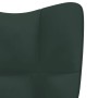 Sillón de relax con taburete terciopelo verde oscuro de vidaXL, Sillones - Ref: Foro24-328064, Precio: 134,16 €, Descuento: %
