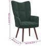 Entspannungssessel mit dunkelgrünem Samthocker von vidaXL, Sessel - Ref: Foro24-328064, Preis: 136,69 €, Rabatt: %