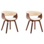 Sillas de comedor 2 uds madera curvada y cuero sintético crema de vidaXL, Sillas de comedor - Ref: Foro24-278724, Precio: 505...