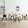 Esszimmerstühle, 4 Stück, gebogenes Holz und cremefarbenes Kunstleder von vidaXL, Essstühle - Ref: Foro24-278725, Preis: 841,...