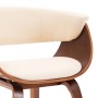 Sillas de comedor 4 uds madera curvada y cuero sintético crema de vidaXL, Sillas de comedor - Ref: Foro24-278725, Precio: 1,0...