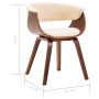Sillas de comedor 4 uds madera curvada y cuero sintético crema de vidaXL, Sillas de comedor - Ref: Foro24-278725, Precio: 1,0...