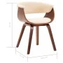 Sillas de comedor 6 uds madera curvada y cuero sintético crema de vidaXL, Sillas de comedor - Ref: Foro24-278726, Precio: 1,0...