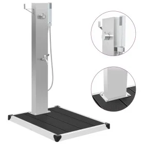 Garden shower with WPC stainless steel tray by vidaXL, Pool and spa accessories - Ref: Foro24-3051292, Price: 203,53 €, Disco...