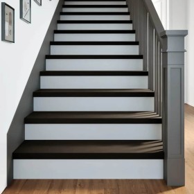 Peldaños de escalera 12 uds madera maciza roble marrón oscuro en Hogar | Comprar online en Foru.es