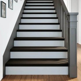 Peldaños de escalera 12 uds madera maciza roble marrón oscuro en Hogar | Comprar online en Foru.es