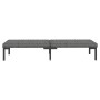 Muebles jardín 3 pzas ratán sintético semicircular gris oscuro de vidaXL, Sofás modulares de exterior - Ref: Foro24-318606, P...
