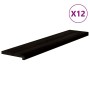 Peldaños de escalera 12 uds madera maciza roble marrón oscuro en Hogar | Comprar online en Foru.es