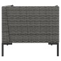 Muebles jardín 3 pzas ratán sintético semicircular gris oscuro de vidaXL, Sofás modulares de exterior - Ref: Foro24-318606, P...