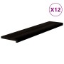 Peldaños de escalera 12 uds madera maciza roble marrón oscuro en Hogar | Comprar online en Foru.es