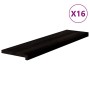 Peldaños de escalera 16 uds madera maciza roble marrón oscuro en Hogar | Comprar online en Foru.es