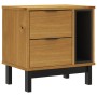 Mesita de noche FLAM madera maciza de pino 49x35x50 cm de vidaXL, Mesitas de noche - Ref: Foro24-357813, Precio: 75,77 €, Des...