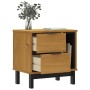 Mesita de noche FLAM madera maciza de pino 49x35x50 cm de vidaXL, Mesitas de noche - Ref: Foro24-357813, Precio: 75,77 €, Des...