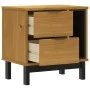 Mesita de noche FLAM madera maciza de pino 49x35x50 cm de vidaXL, Mesitas de noche - Ref: Foro24-357813, Precio: 74,57 €, Des...