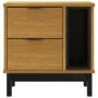 Mesita de noche FLAM madera maciza de pino 49x35x50 cm de vidaXL, Mesitas de noche - Ref: Foro24-357813, Precio: 74,57 €, Des...