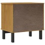 Mesita de noche FLAM madera maciza de pino 49x35x50 cm de vidaXL, Mesitas de noche - Ref: Foro24-357813, Precio: 75,77 €, Des...