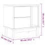 Mesita de noche FLAM madera maciza de pino 49x35x50 cm de vidaXL, Mesitas de noche - Ref: Foro24-357813, Precio: 75,77 €, Des...